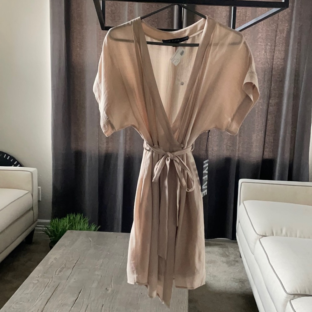 Blush pink wrap dress size medium